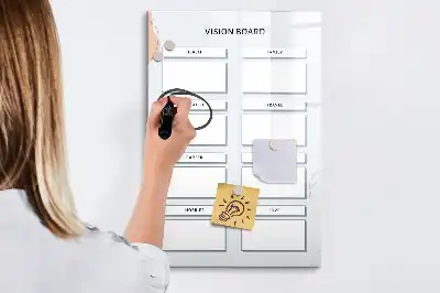 Pizarra magnética decorativa con rotulador incluida para tablero de visión