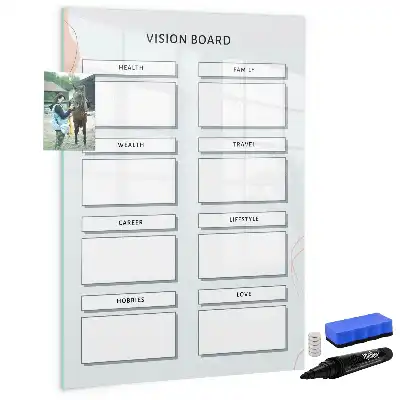 Pizarra magnética decorativa con rotulador incluida para tablero de visión