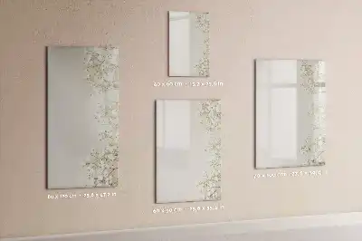 Pizarra magnética de cristal borrable diseño de flores delicadas