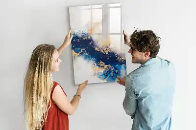 Pizarra magnética decorativa con rotulador de diseño mármol absoluto