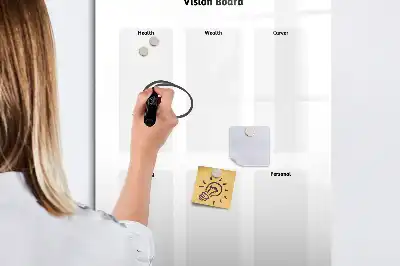 Pizarra magnética decorativa con rotulador tablero de visión