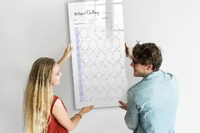 Pizarra magnética decorativa con rotulador planificador mensual de 30 días