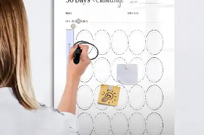 Pizarra magnética decorativa con rotulador planificador mensual de 30 días