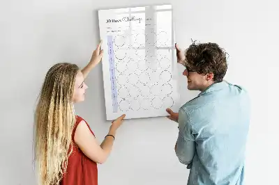 Pizarra magnética decorativa con rotulador planificador mensual de 30 días