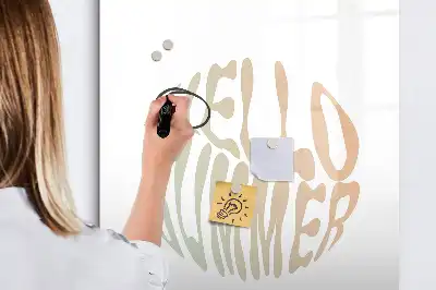 Pizarra magnética decorativa con rotulador con diseño de texto Hola verano