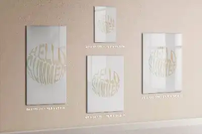 Pizarra magnética decorativa con rotulador con diseño de texto Hola verano