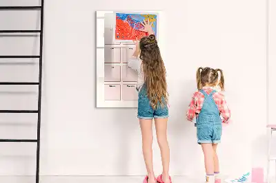 Pizarra magnética de cristal borrable calendario de cumpleaños