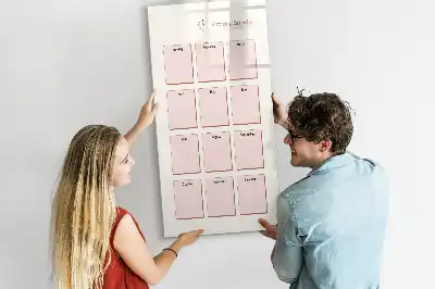 Pizarra magnética de cristal borrable calendario de cumpleaños