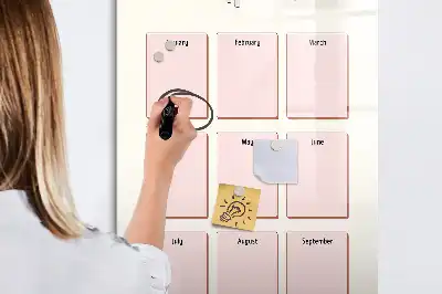 Pizarra magnética de cristal borrable calendario de cumpleaños