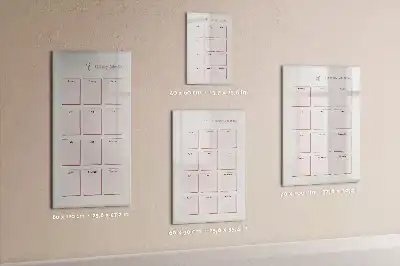 Pizarra magnética de cristal borrable calendario de cumpleaños