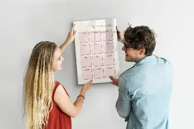 Pizarra magnética de cristal borrable calendario de cumpleaños