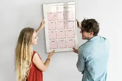 Pizarra magnética de cristal borrable calendario de cumpleaños