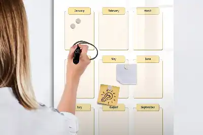 Pizarra magnética de cristal borrable planificador anual