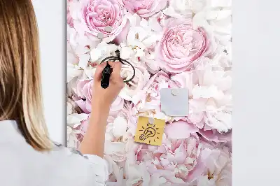 Pizarra magnética de cristal borrable modelo Rosas
