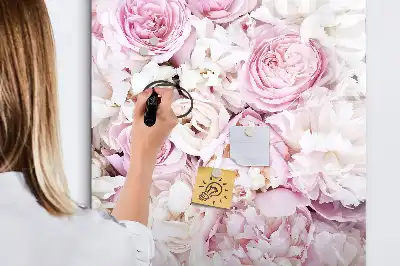 Pizarra magnética de cristal borrable modelo Rosas