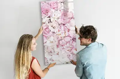 Pizarra magnética de cristal borrable modelo Rosas