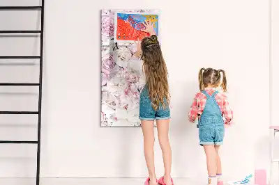 Pizarra magnética de cristal borrable modelo Rosas