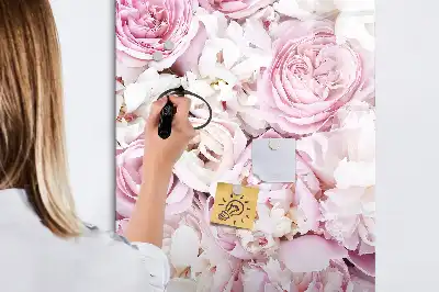 Pizarra magnética de cristal borrable modelo Rosas