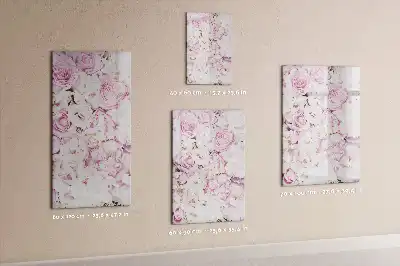 Pizarra magnética de cristal borrable modelo Rosas