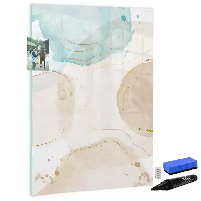 Pizarra magnética decorativa con rotulador diseño de manchas pastel