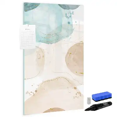 Pizarra magnética decorativa con rotulador diseño de manchas pastel