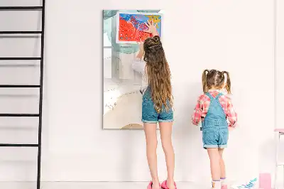 Pizarra magnética decorativa con rotulador diseño de manchas pastel