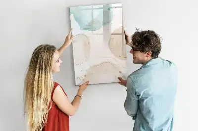 Pizarra magnética decorativa con rotulador diseño de manchas pastel