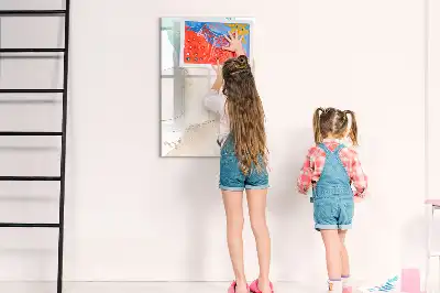Pizarra magnética decorativa con rotulador diseño de manchas pastel