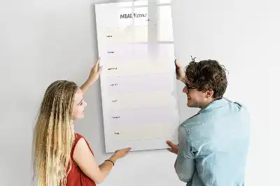 Planificador de comidas de cristal con pizarra magnética borrable