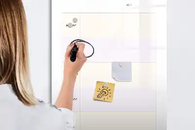 Planificador de comidas de cristal con pizarra magnética borrable