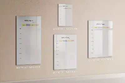 Planificador de comidas de cristal con pizarra magnética borrable