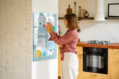 Pizarra magnética decorativa con rotulador planificador galáctico