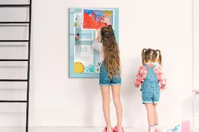 Pizarra magnética decorativa con rotulador planificador galáctico
