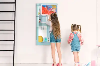 Pizarra magnética decorativa con rotulador planificador galáctico