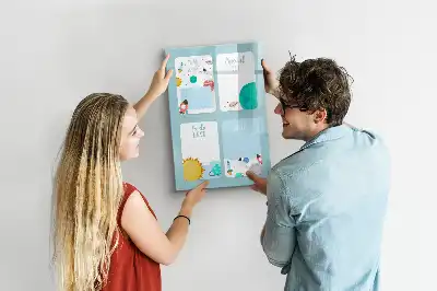 Pizarra magnética decorativa con rotulador planificador galáctico