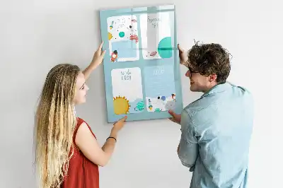 Pizarra magnética decorativa con rotulador planificador galáctico