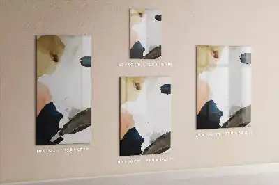 Pizarra magnética decorativa diseño con abstracción en acuarela y rotulador incluido
