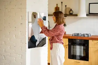 Pizarra magnética decorativa diseño con abstracción en acuarela y rotulador incluido
