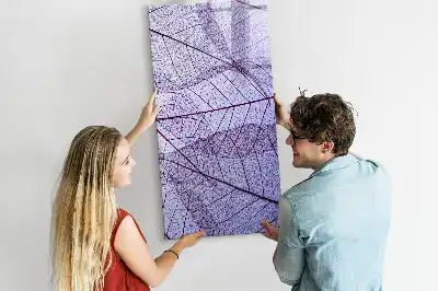 Pizarra magnética de cristal borrable con diseño de textura de hoja