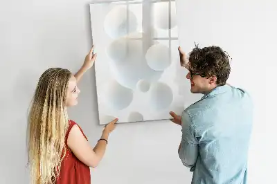 Pizarra magnética decorativa con diseño de abstracción de esfera y rotulador incluido