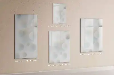 Pizarra magnética decorativa con diseño de abstracción de esfera y rotulador incluido