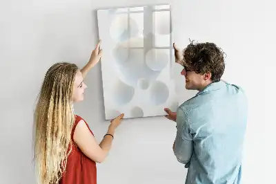 Pizarra magnética decorativa con diseño de abstracción de esfera y rotulador incluido