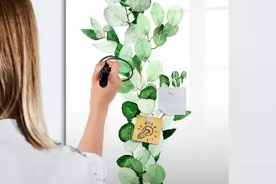 Pizarra magnética decorativa diseño de hojas de caña con rotulador incluido