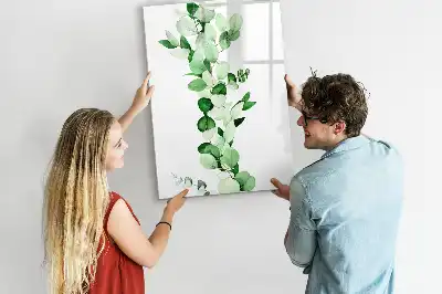 Pizarra magnética decorativa diseño de hojas de caña con rotulador incluido