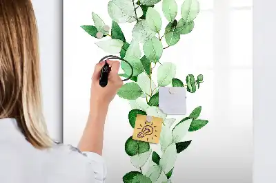 Pizarra magnética decorativa diseño de hojas de caña con rotulador incluido
