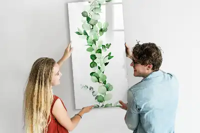Pizarra magnética decorativa diseño de hojas de caña con rotulador incluido