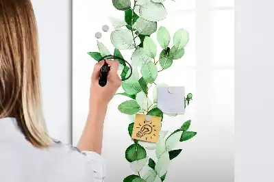 Pizarra magnética decorativa diseño de hojas de caña con rotulador incluido