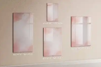 Pizarra magnética borrable de cristal en color mármol rosa
