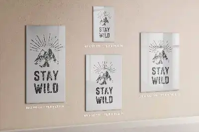 Pizarra magnética decorativa con rotulador diseño de montañas salvajes