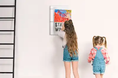 Pizarra magnética decorativa con rotulador diseño de montañas salvajes